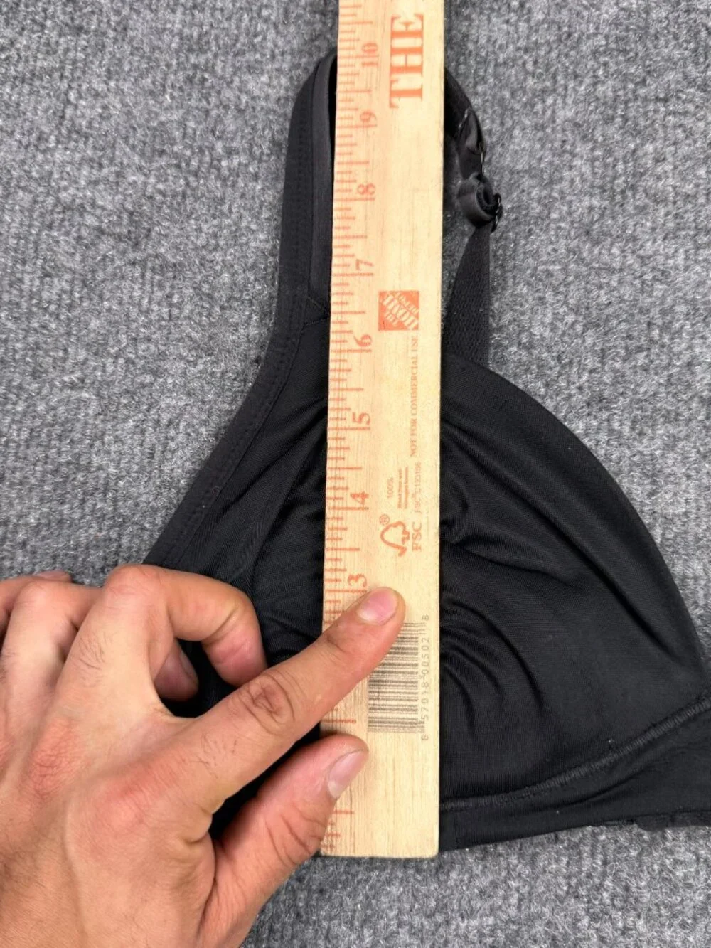 Black Wirefree Front Clasp Bra No Size Tag Fits Approx XL Check Measurements